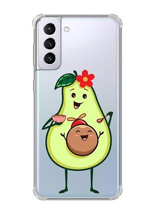 Чохол з потовщеними кутами на samsung galaxy s21 plus :: малюк авокадо (принт 309)