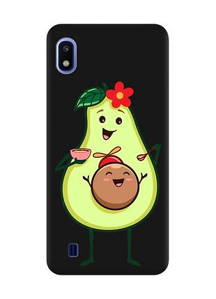 Матовий чохол з чорними боками на samsung galaxy a10 (2019) a105 :: малюк авокадо (принт 309)