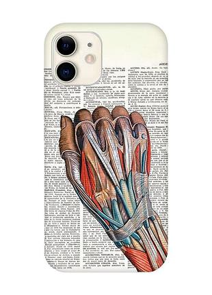 Чехол на iphone 12 mini :: анатомия руки (принт 298)