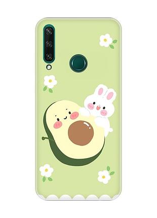 Чехол на huawei y6p :: авокадо и зайчонок (принт 311)