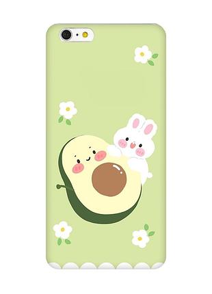 Чехол на iphone 6+/6 plus :: авокадо и зайчонок (принт 311)