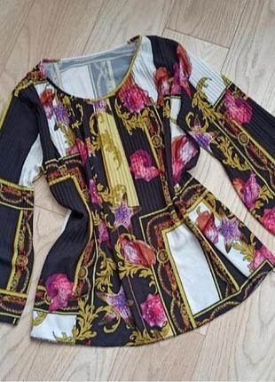 Свободная легкая блуза плиссе