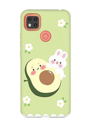 Чехол для xiaomi redmi 9c/10a :: авокадо и зайчонок (принт 311)