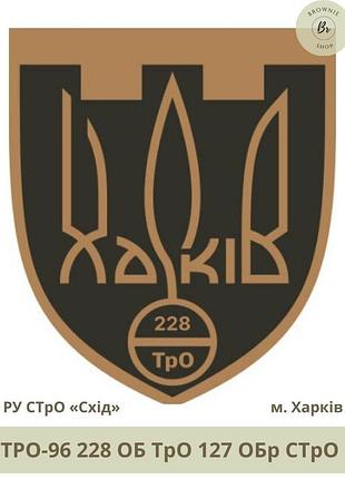 Шеврон 228 об тро 127 обр стро. нарукавний знак 228 окремий батальйон тро 127 окремої бригади (арт. тро-96)
