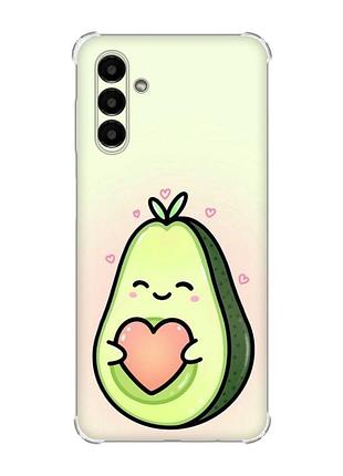 Чехол с утолщёнными углами для samsung galaxy a04s/a13 5g :: кавай авокадо с сердечком (принт 310)