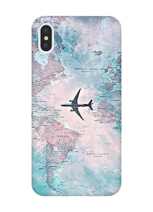 Чехол на iphone xs max :: путешествия. карта (принт 317)