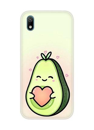 Чехол для huawei y5 2019 / honor 8s :: кавай авокадо с сердечком (принт 310)