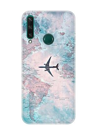 Чохол на huawei y6p :: подорожі. карта (принт 317)