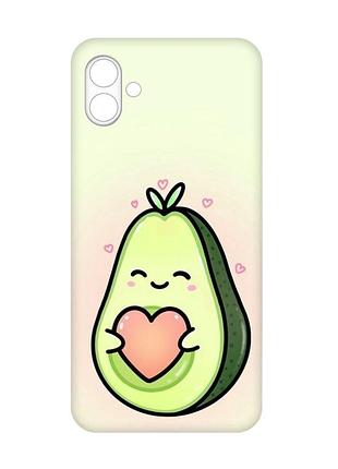 Чехол на samsung galaxy a04e/a042 :: кавай авокадо с сердечком (принт 310)