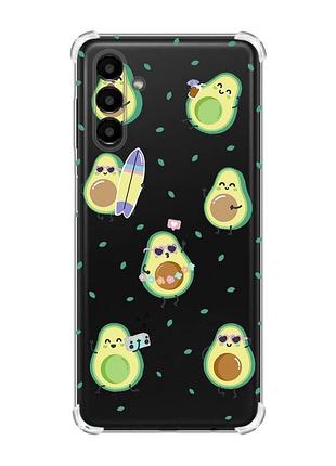 Чохол із потовщеними кутами на samsung galaxy a04s/a13 5g :: авокадо на відпочинку (принт 302)