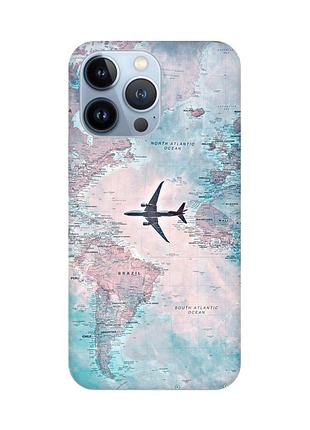 Чехол на apple iphone 13 pro :: путешествия. карта (принт 317)