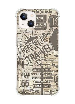 Чехол с утолщёнными углами на iphone 14 plus :: путешествия (принт 324)