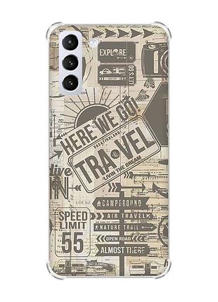 Чехол с утолщёнными углами для samsung galaxy s21 (g991) :: путешествия (принт 324)