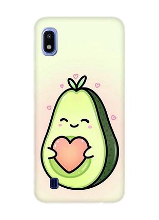Чехол на samsung galaxy a10 (2019) a105 :: кавай авокадо с сердечком (принт 310)