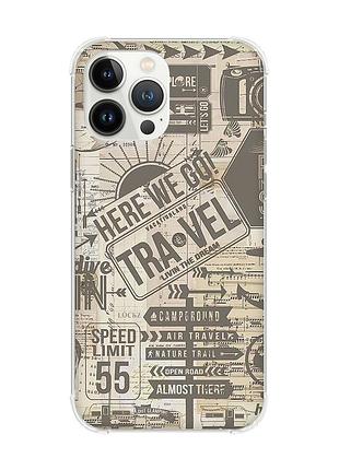 Чехол с утолщёнными углами на iphone 14 pro :: путешествия (принт 324)