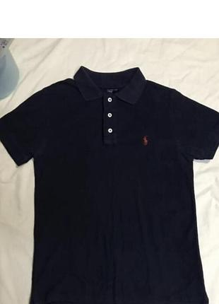 Polo ralph lauren 💙чоловічий одяг /темно-синя футболка з коміром💛36/s/44