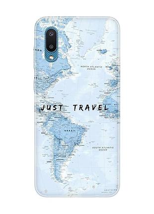 Чехол на samsung galaxy a02/a022 (2021) :: путешествия. карта (принт 323)