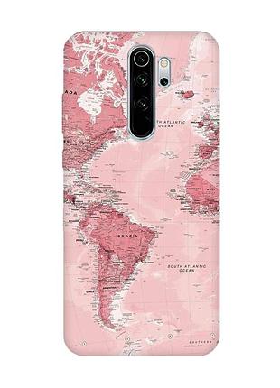 Чехол на xiaomi redmi note 8 pro :: путешествия. карта (принт 319)
