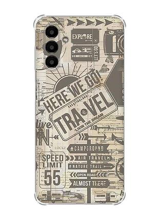 Чехол с утолщёнными углами для samsung galaxy a04s/a13 5g :: путешествия (принт 324)