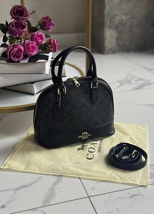 Женская сумка coach, сумка коач, сумка на плечо, офисная сумка, сумка шоппер, деловая сумка чорний