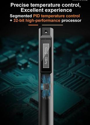 Паяльник miniware ts21 питание usb type-c + 3 жала типа с210 ku,is,i - без блока питания 4