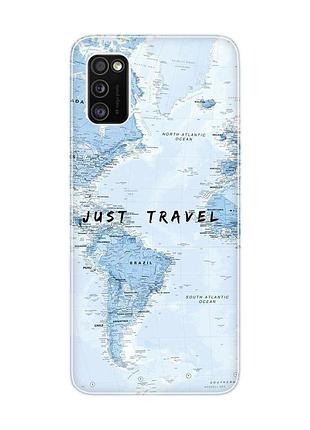 Чехол на samsung galaxy a41 :: путешествия. карта (принт 323)