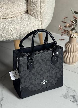 Жіноча сумка coach, сумка коач, сумка на плече, сумка-шопер, шопер, shopper чорний