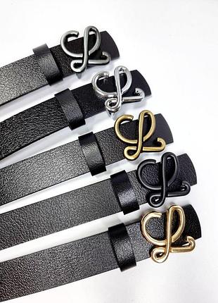 Женский кожаный ремень loewe ширина 3 см, ремень натуральная кожа, ремень с логотипом, брендовый ремень