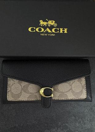 Гаманець coach у кольорах, гаманець коач, гаманець із візитницею, візитниця coach