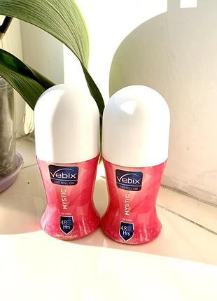 Кульковий антиперспірант vebix deo roll on mystic for women 50 ml