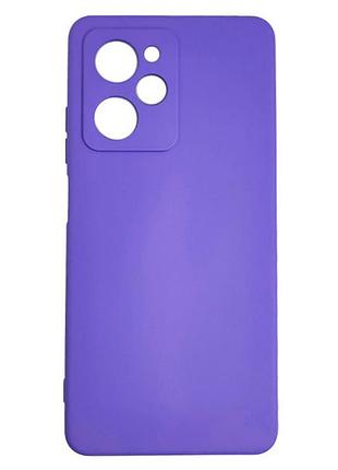 Силіконовий матовий чохол із мікрофіброю для xiaomi poco x5 pro 5g фіолетовий