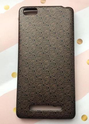 Силиконовый чехол, сделан под кожу, для xiaomi mi 4i коричневый