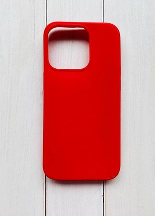 Силиконовый матовый чехол для apple iphone 14 pro красный