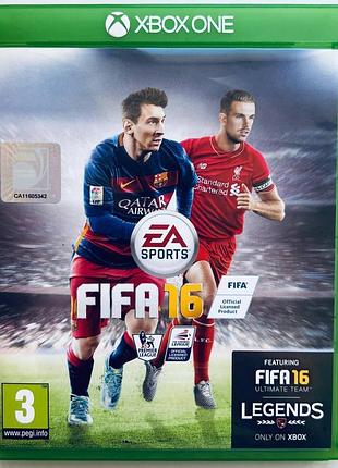 Fifa 16, б/у, русская версия - диск для xbox one