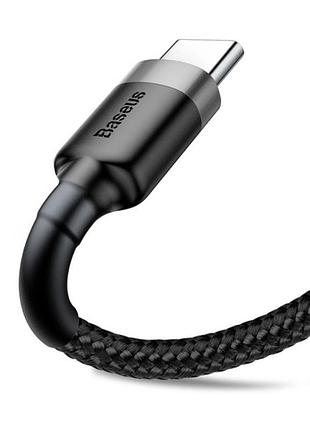 Кабель baseus cafule type-c 2a (2m) (gray/black) 3