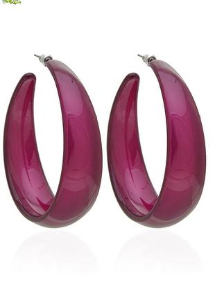Сережки кільця акрилові 6 cm