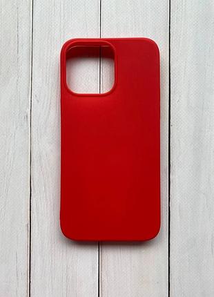 Силіконовий матовий чохол для apple iphone 14 pro max червоний