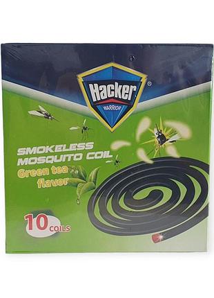 Спираль от комаров hacker 10 шт/уп, green tea