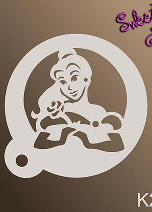 Трафарет для аквагрима многоразовые принцесса, stencils by sweety