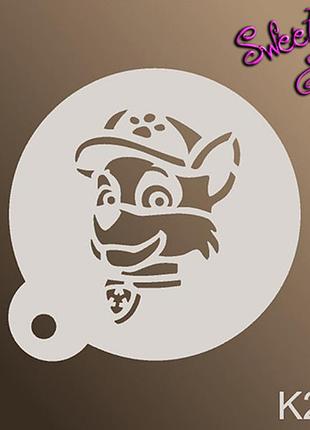 Трафарет для аквагрима многоразовые щенячий патруль, stencils by sweety