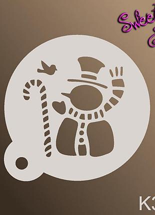 Трафарет для аквагриму багаторазовий зимовий, stencils by sweety