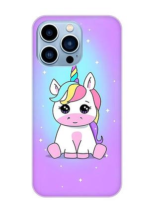 Магнитный чехол на iphone 13 pro max с поддержкой magsafe :: единорог (принт 103)
