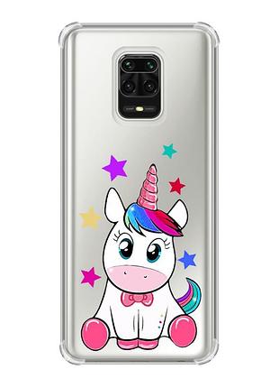 Чохол з потовщеними кутами на xiaomi redmi note 9 pro/ 9s/ 9 pro max :: єдиноріг (принт 102)