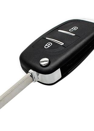 Выкидной ключ, корпус под чип, 2кн, peugeot, ниша ce0523, va2, new