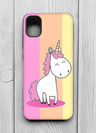 Матовый чехол с черными боками на samsung galaxy a04e/a042 :: единорог (принт 104)