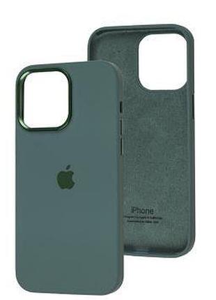 Чохол для iphone new silicone case pine green iphone 14 plus