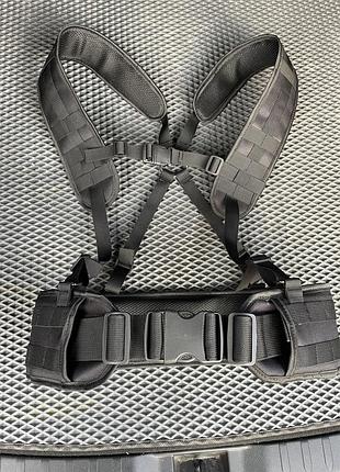Разгрузочная система рпс, кордура, тактический пояс черный м, черный