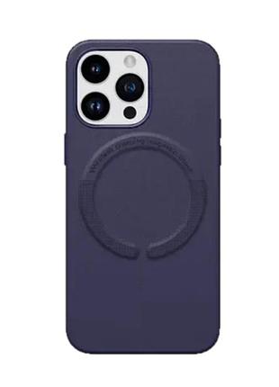 Чохол для iphone new leather case with magsafe midnight blue iphone 13 pro