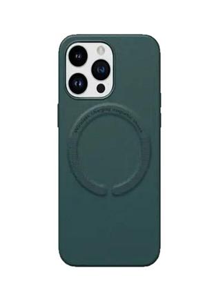 Чохол для iphone new leather case with magsafe forest green iphone 13