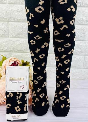 Леопардовые колготки для девочки турецкие belino